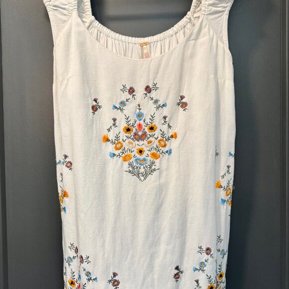 Free People- Wildflower Embroidered Mini Dress - Picture 5 of 6